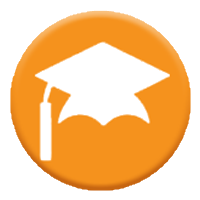 Graphic of graduation hat icon